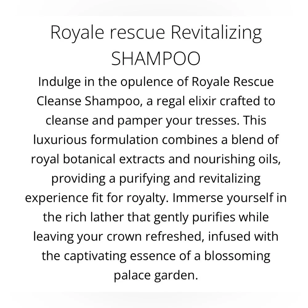 Royale NEW Rescue Revitalizing Luxury Shampoo and Conditioner Set